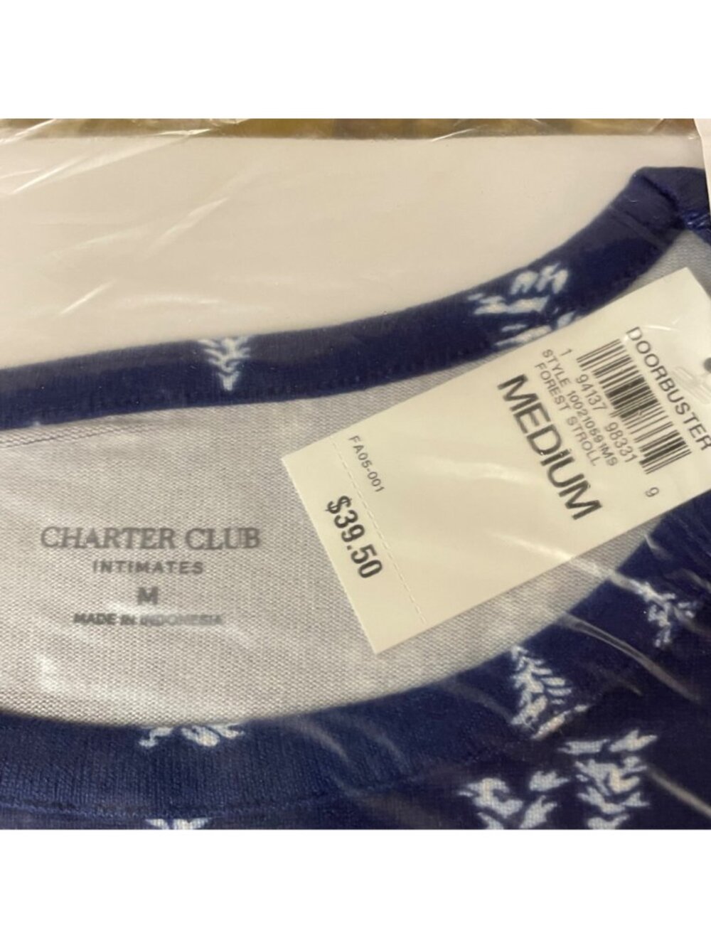 Charter Club Intimates Forest Stroll Pine Tree Winter Snow Nightgown Sz MED - Picture 5 of 5